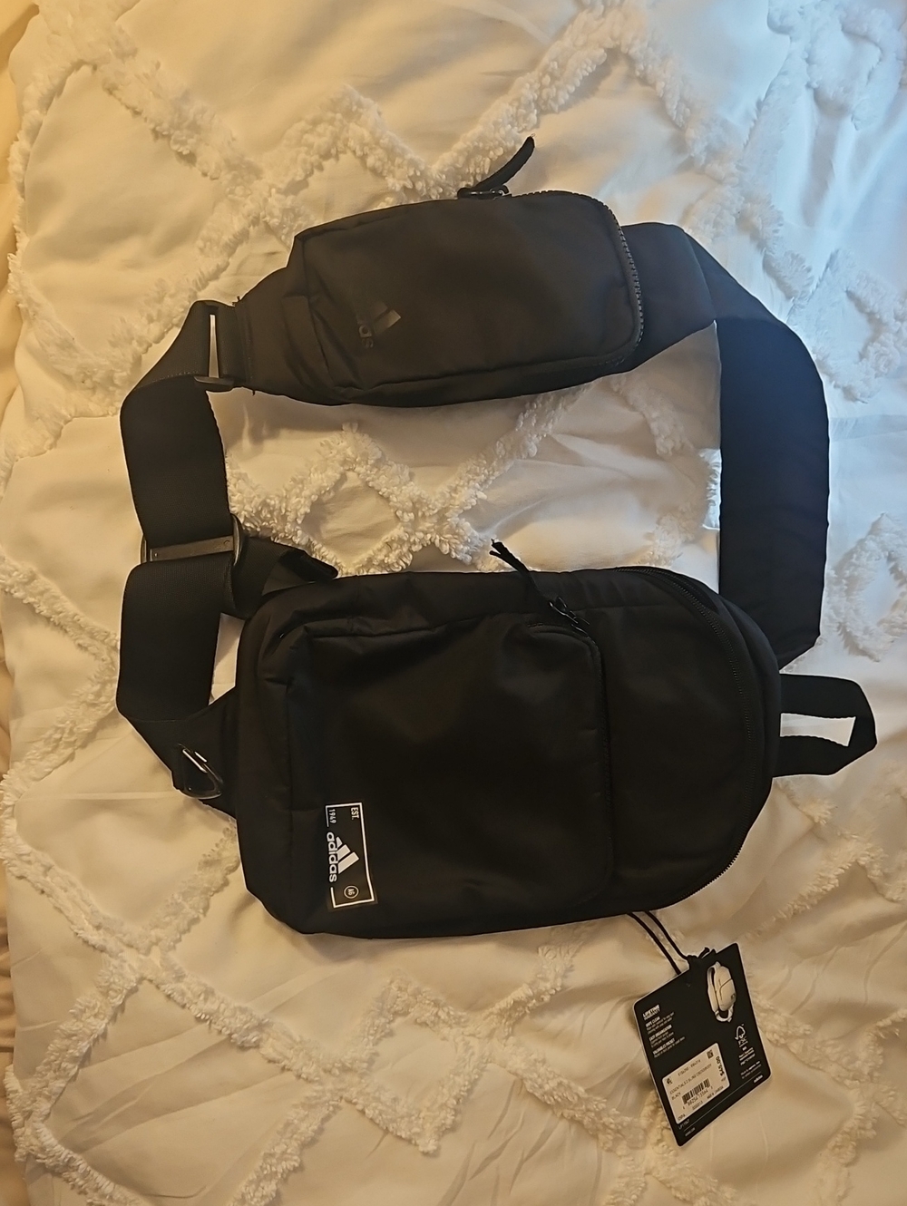 adidas Black Men's Crossbody Waist Pack Sling
